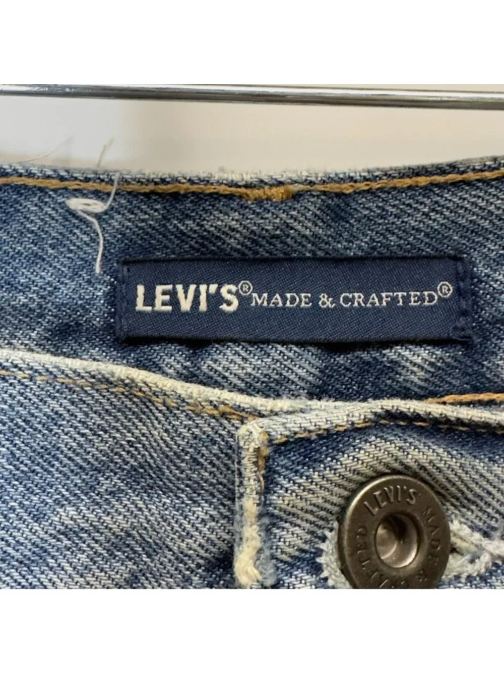 Levi's Made & Crafted Jane Crop Jeans Womens 27 High Rise Button Fly Distressed